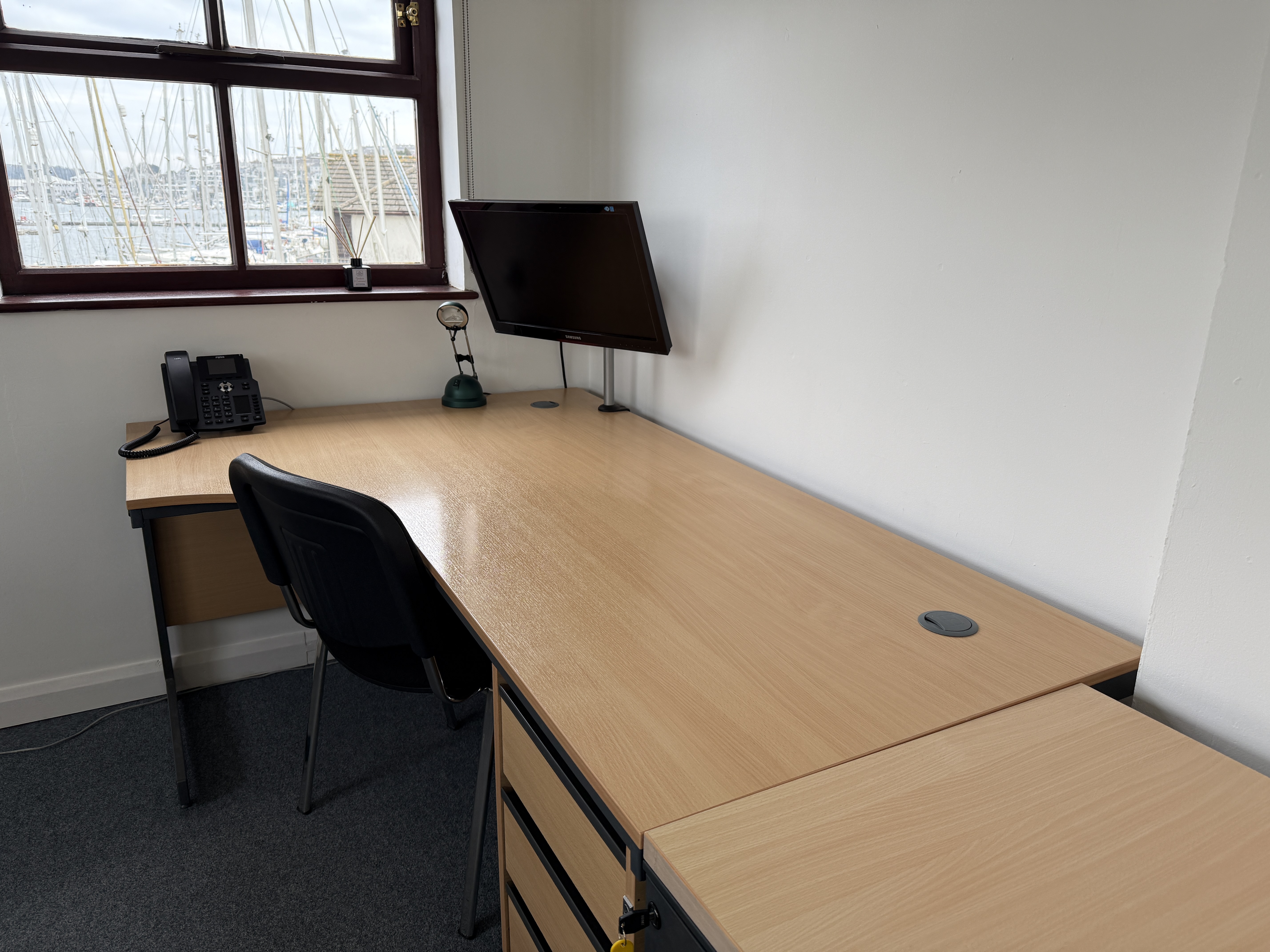 Corner office workspace